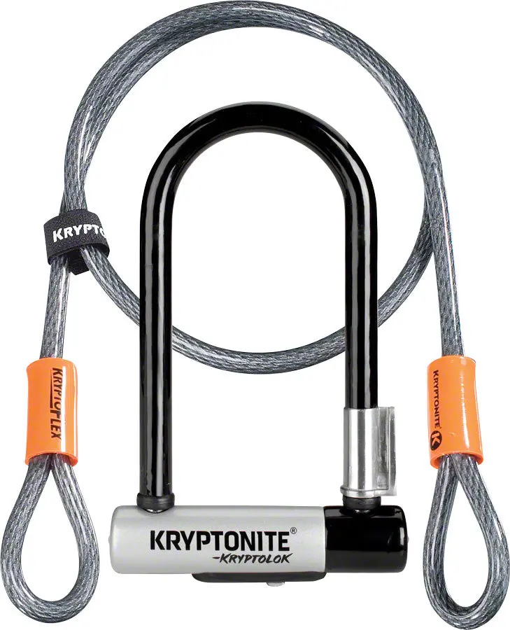 Kryptonite Kryptolok Mini-7 W/Flex Cable & Flexframe Bracket 1