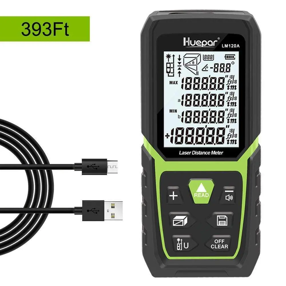 Huepar Laser Distance Meter High Accuracy Multi-Measurement Modes Lm120 1