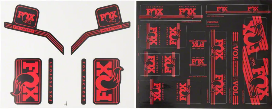 Fox Heritage Decal Kit For Forks/Shocks Red 1