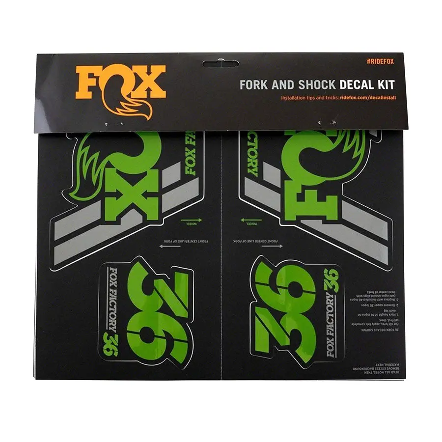 Fox Decal 2019 Am Heritage Fork And Shock Kit Green 1