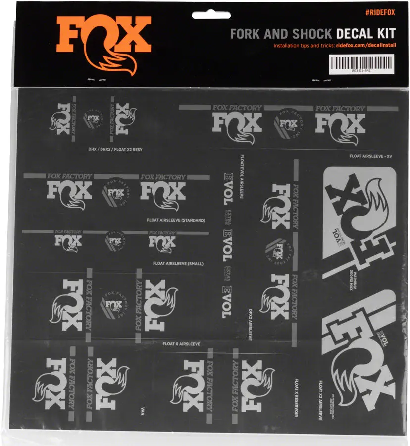 Fox Decal 2019 Am Heritage,Fork And Shock Kit,Chrome 1