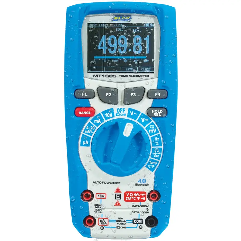 Major Tech Mt1005 Trms Industrial Dmm With Tft & Bluetooth, Cativ, 600V 1