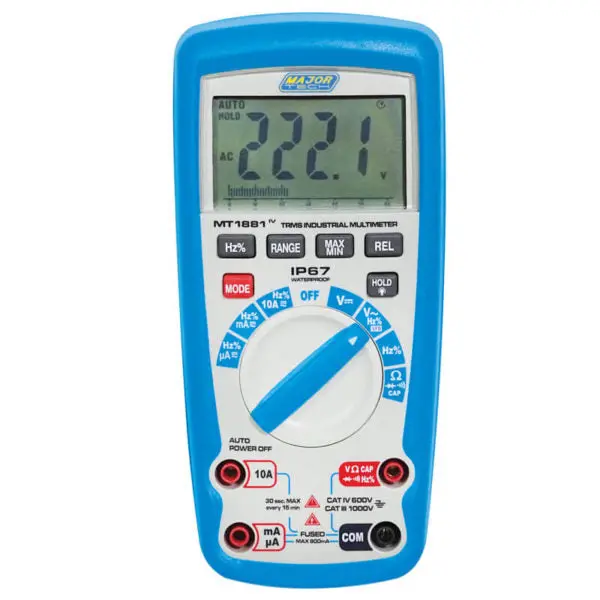 Major Tech Mt1881 1000V Ac/Dc Ip67 True Rms Multimeter 1