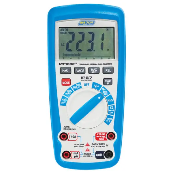 Major Tech Mt1882 1000V Ac/Dc Ip67 True Rms Multimeter 1