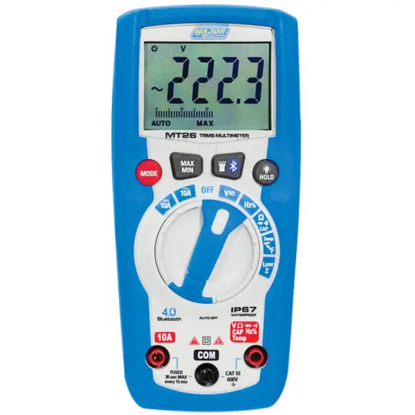 Major Tech Mt26 600V Ac/Dc True Rms Bluetooth Multimeter 1
