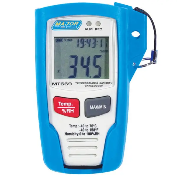 Major Tech Mt669 Temperature And Humidity Data Logger 1