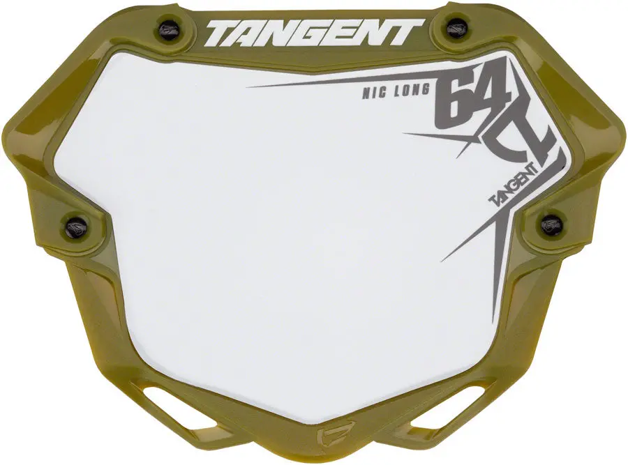 Tangent Pro Ventril 3D Number Plate Trnslcnt Army Grn/Wht 1