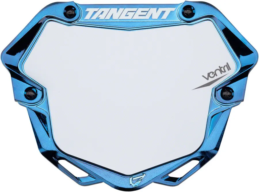 Tangent Pro Ventril 3D Number Plate Chrome Blu/Wht 1