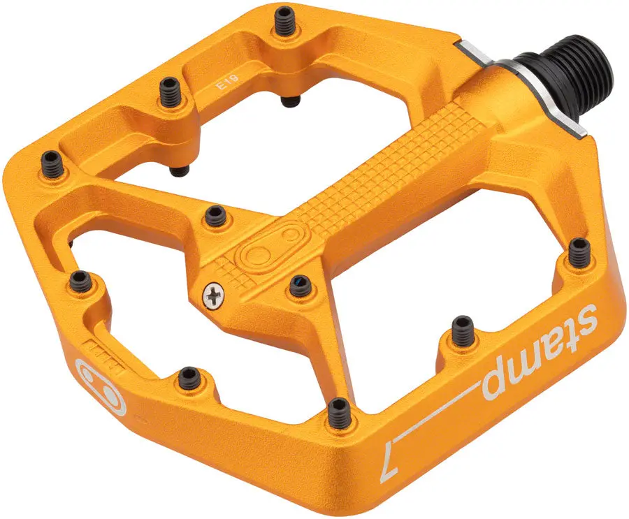 Crank Brothers Stamp 7 Pedals - Platform, Aluminum, 9/16", Orange, Small 1