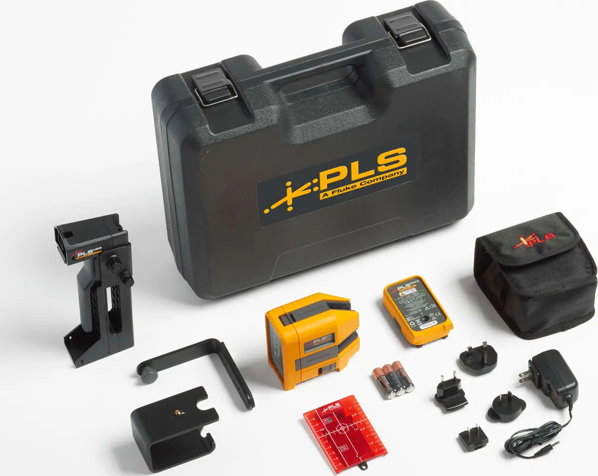 Fluke Pls 6R Kit Rbp Cross Line & Point Red Laser Level Kit With Rechargeable Battery 1