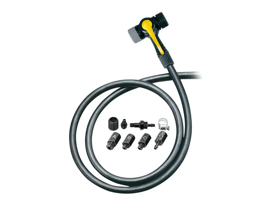 Topeak Twinhead Schrader/Presta Valve Adaptor With 38 Hose: Retrofits Most Pumps 1