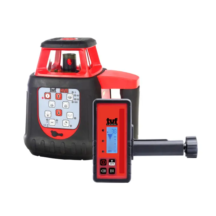 Tuf Laser Rhvp500r-V2 Rotating Laser Red Hvr - Hz/Vt With Frd600a-R Mm Receiver 1