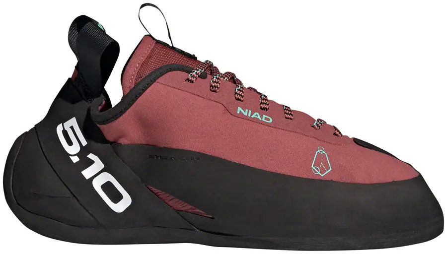 Five Ten Niad Lace Climbing Shoe - Men's, Core Black/Crew Red/Acid Mint 6