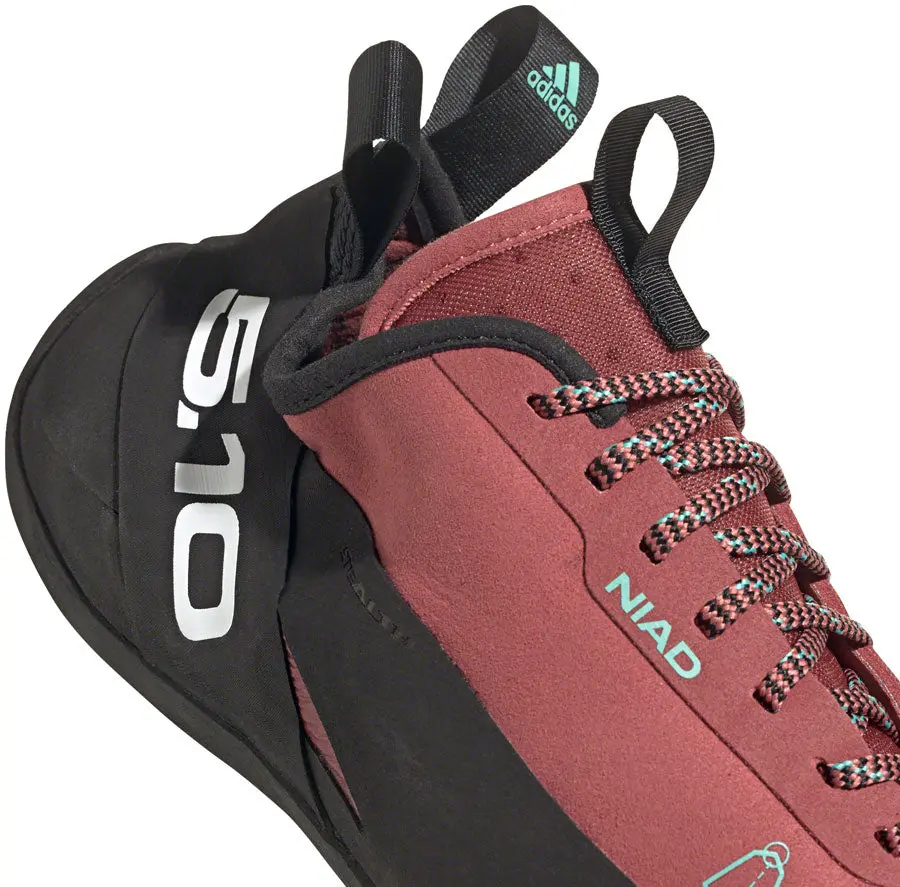 Five Ten Niad Lace Climbing Shoe - Men's, Core Black/Crew Red/Acid Mint 15