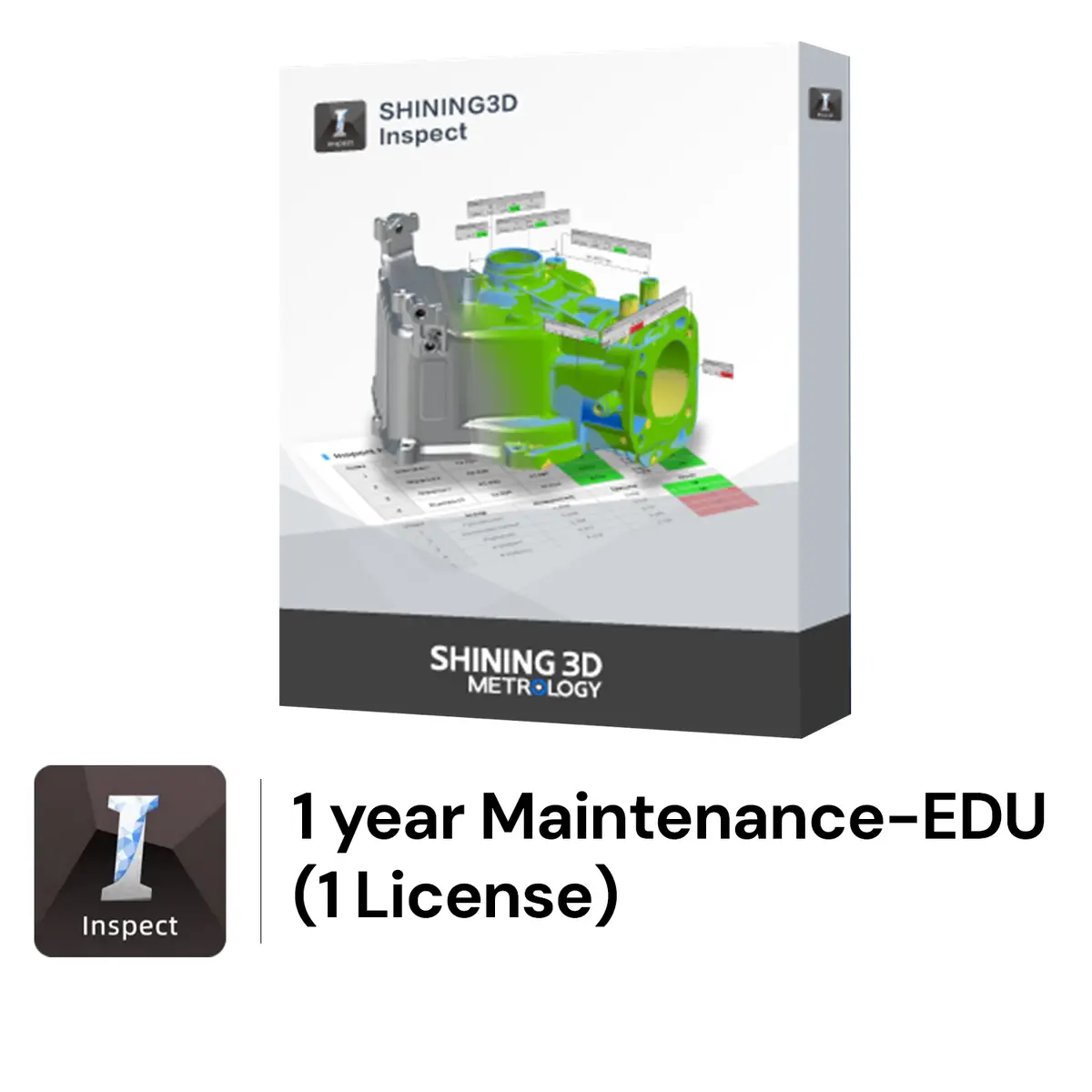 Shining 3D Inspect Software With 1 Year Maintenance-Edu 1 License 1