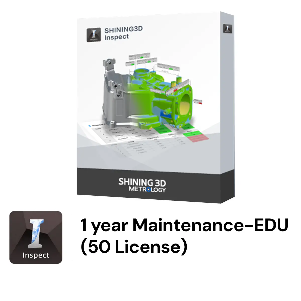 Shining 3D Inspect Software With 1 Year Maintenance-Edu 50 License 1