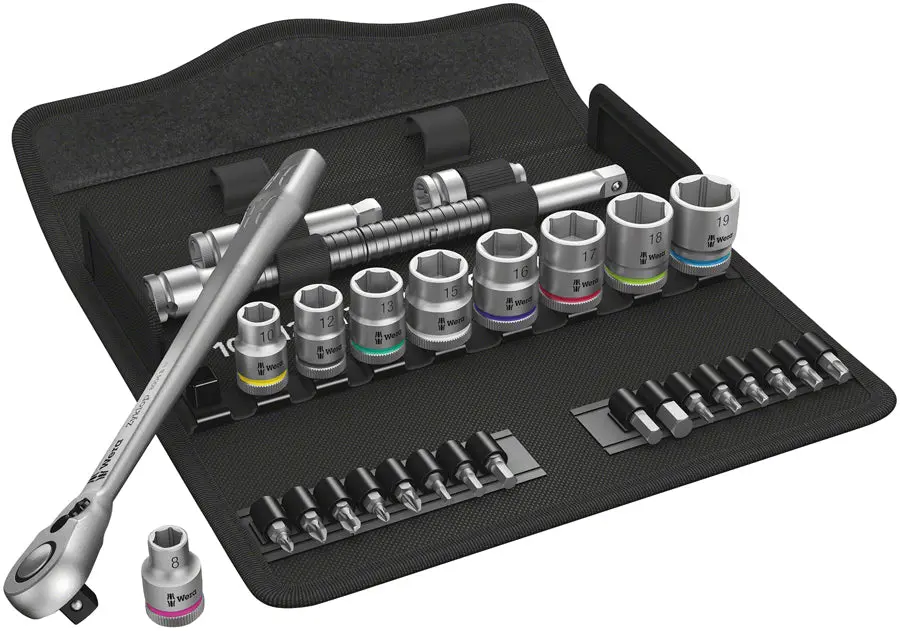 Wera 8100 Sb 8 Zyklop Metal Ratchet Set - 3/8 Drive Metric Switch Lever 1