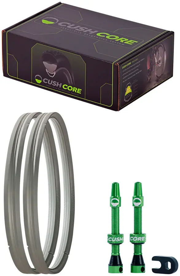 Cushcore Pro Tire Inserts Set 26" Pair, Includes 2 Tubeless Valves 1