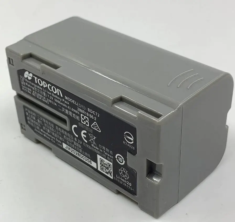 Topcon Bdc72 Battery Li-Ion 7.2V 6.0Ah Suits Tp-L6 1