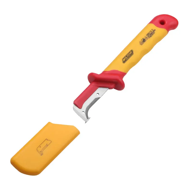 Major Tech Vde Stripping Knife, Curved Blade, Shoe, En 60900 1