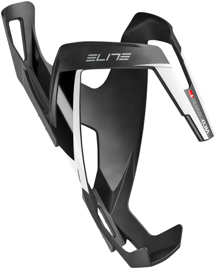 Elite Vico Carbon Water Bottle Cage Matblk/Wht 1