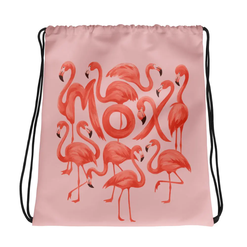 Moxi Flamingo Drawstring Bag 1