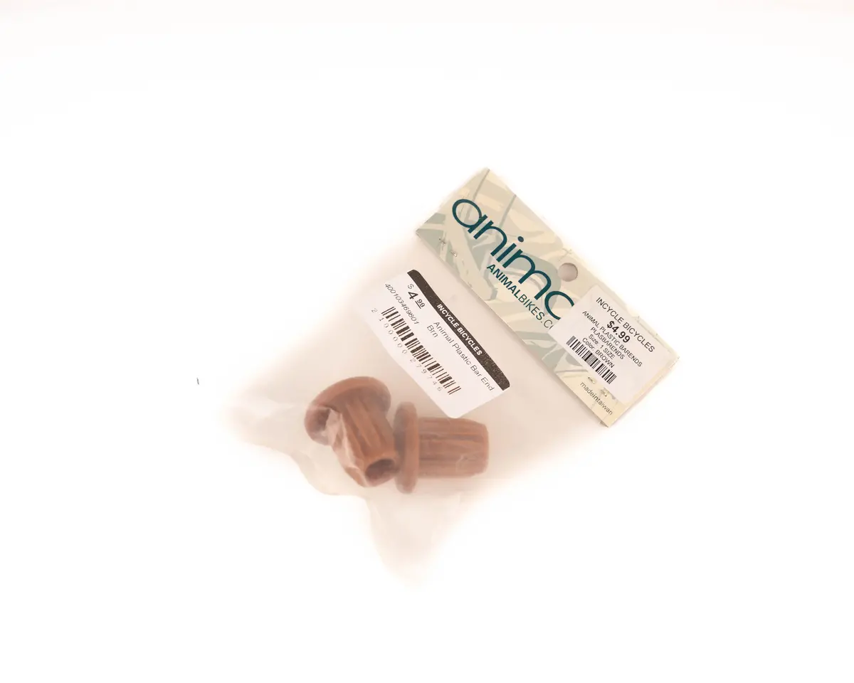 Animal Plastic Bar End Brn 1