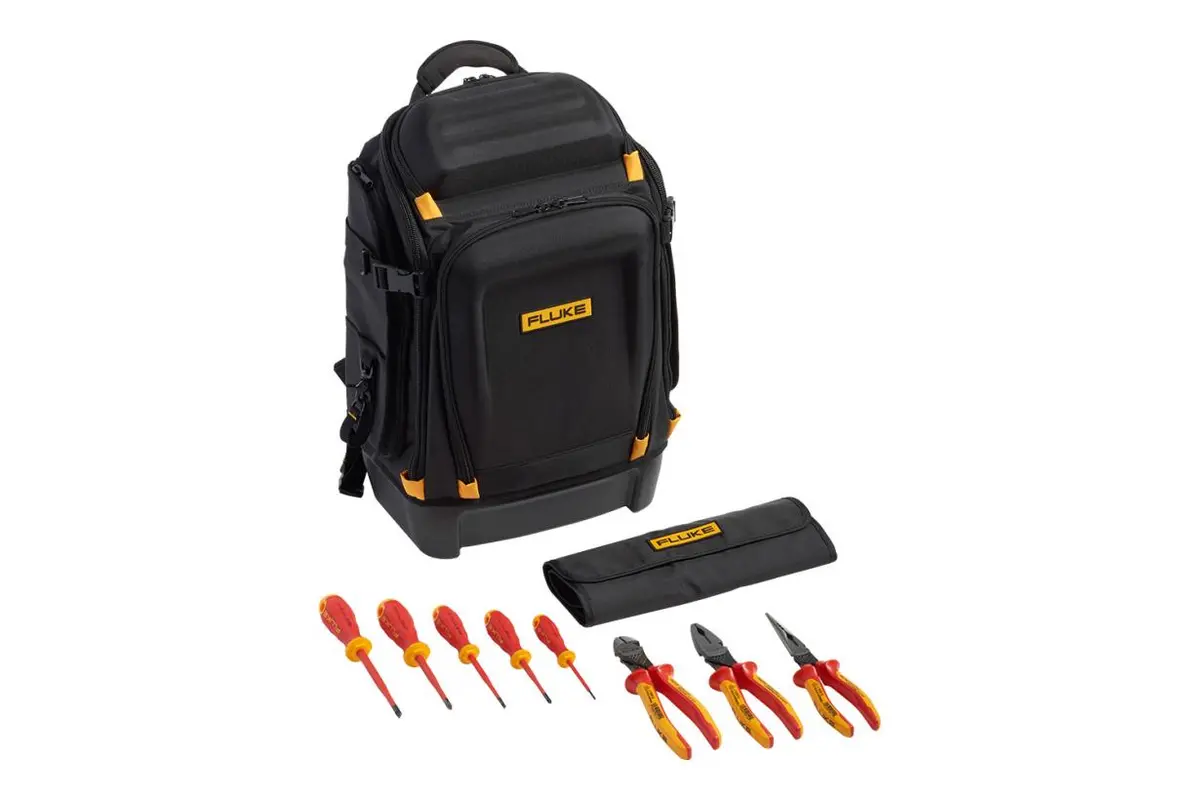 Fluke Ikpk7 Pack30 Professional Tool Backpack + Insulated Hand Tools Starter Kit In Roll-Up Tool Pouch (Item No. 5067392) 1