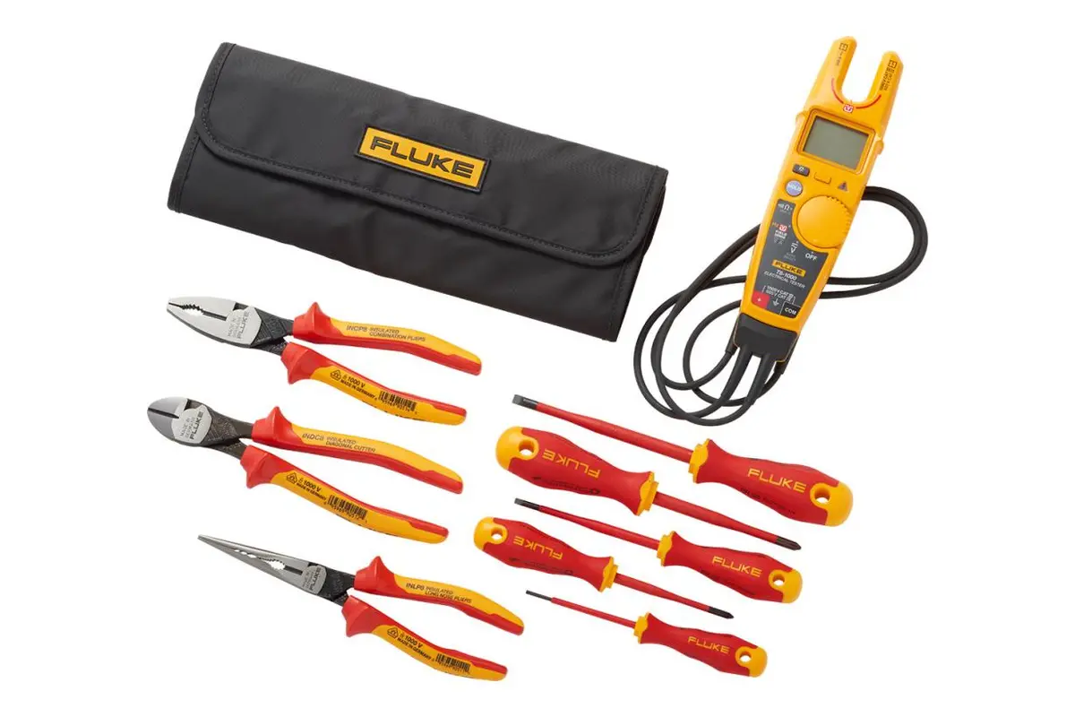 Fluke Ibt6k T6 Electrical Tester + Insulated Hand Tools Starter Kit Roll-Up Tool Pouch (Item No. 5067404) 1