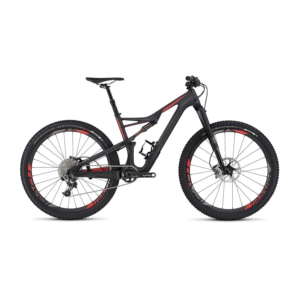 2016 Specialized S-Works Camber Fsr Carbon  650B Carb/Rkt Red/Flo Red Md 1