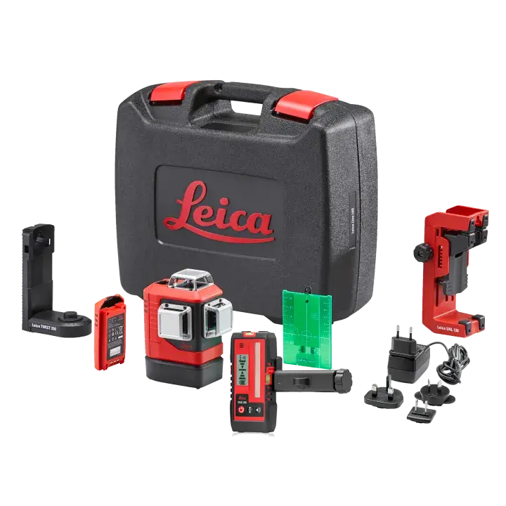 Leica Lino L6g-1, 3X360° Laser, Green Beam, Li-Ion, Wall Mount, Rugged Case+ Rgr200 Receiver 1