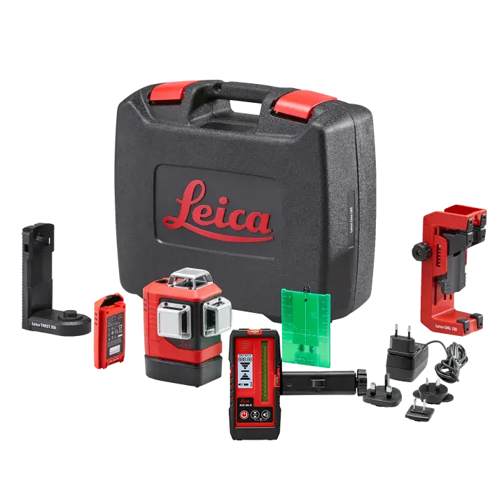 Leica Lino L6g-1, 3X360° Laser, Green Beam, Li-Ion, Wall Mount, Rugged Case+  Rgr300-D Mm Receiver 1