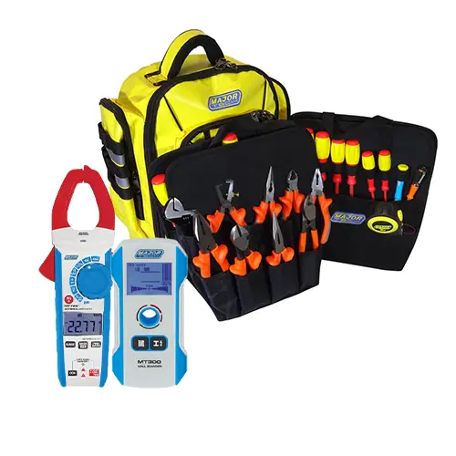 Major Tech Mt25-Combo-6 | Tbp7-9 23 Piece 1000Vtool Backpack + Mt720 400A Ac Trms Clamp Meter + Mt300 1