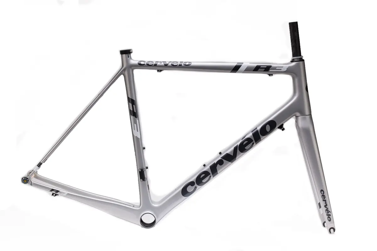 2014 Cervelo R3 Framset Silver / Navy Blue 56 1