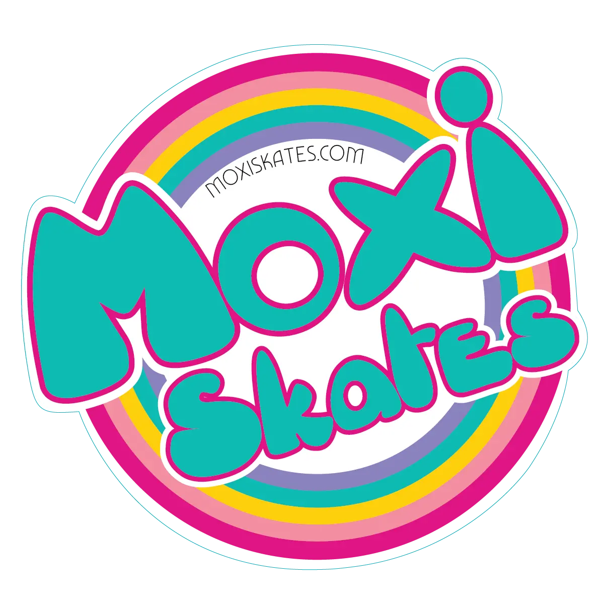 Moxi Rainbow Sticker (3", Vinyl) 1