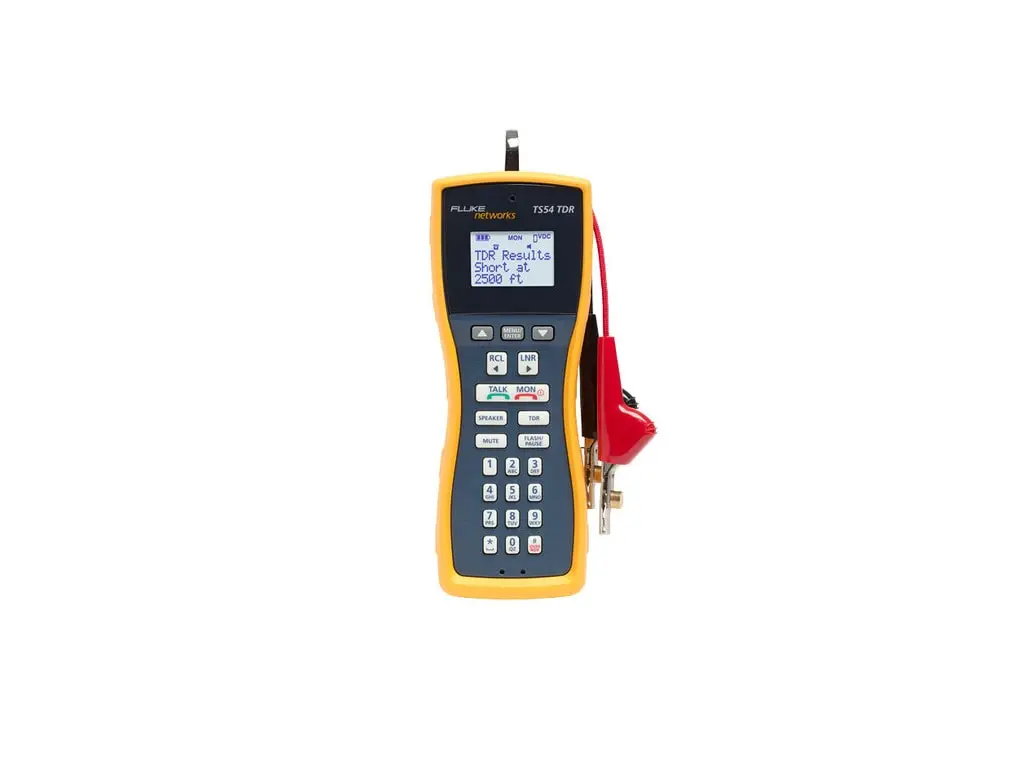 Fluke Networks Ts54-Bana Pro Lcd Telephone Test / Butt Set / Tdr, Banana And Xl Alligator Clips, Probe 1