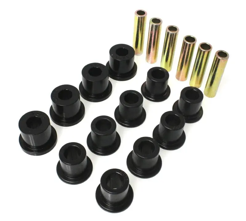 Energy Suspension 87-96 Jeep Wrangler Black Front/Rear Spring And Shackle Bushing 1