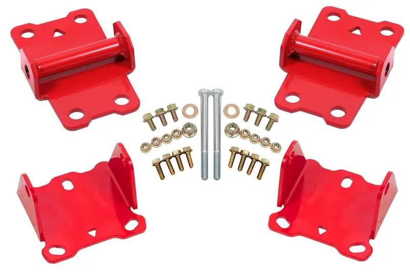 Bmr Solid Motor Mount Kit For 1978–1987 G-Body Vehicles – Upper & Lower Red Mounts 1