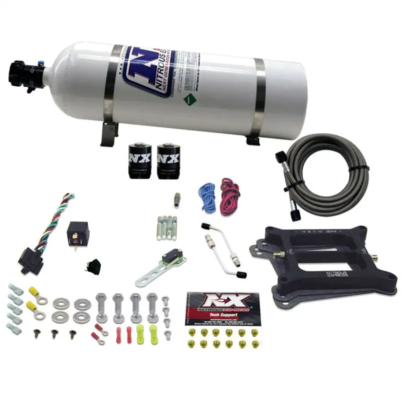 Nitrous Express 4150-Style Gasoline Nitrous Kit (50–300 Hp) With 15 Lb Bottle 1