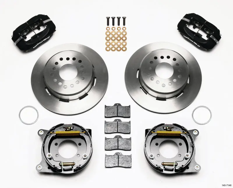 Wilwood Forged Dynalite Power Steering Parking Brake Kit For Ford 8.8 Axle With 2.5-Inch Offset And 5-Lug Pattern 1