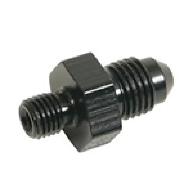Fragola -4An To 12° Flare Adapter With 1.0" Thread – Black Anodized Finish 1