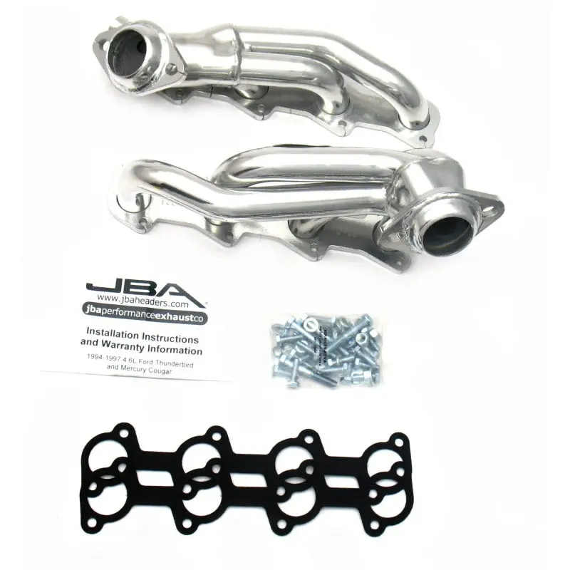 Jba Stainless Steel Header – 1994–1997 Ford Thunderbird 4.6L 2V, 1.5" Primary Tubes, Cat4Ward Silver Finish 1