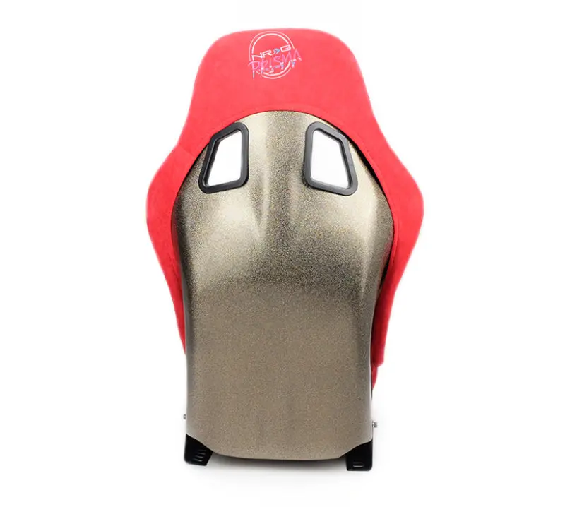 Nrg Ultra Edition Frp Bucket Seat – Medium Size With Red Alcantara & Pearlized Back 1
