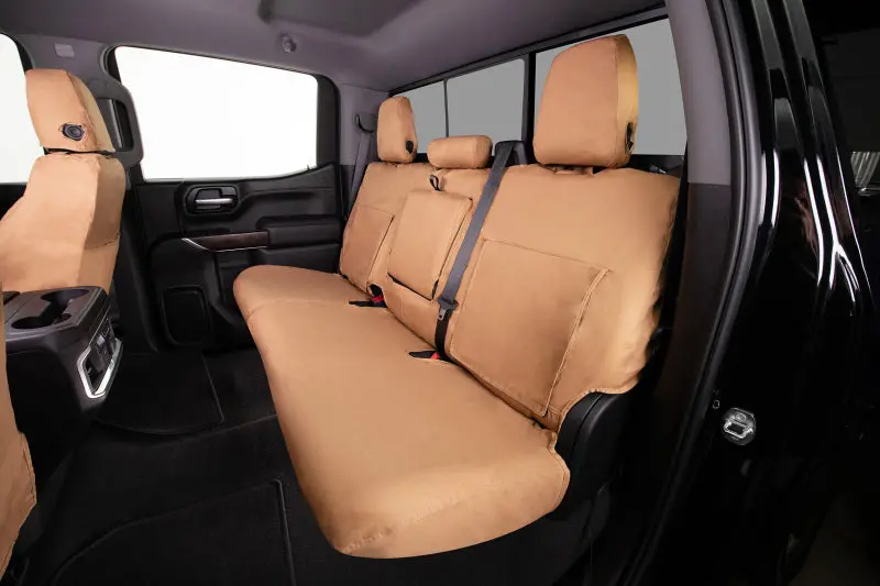 Covercraft Seatsaver Front Row Seat Covers For 2017–2018 Ford F-250 – Tan Polycotton Blend 1