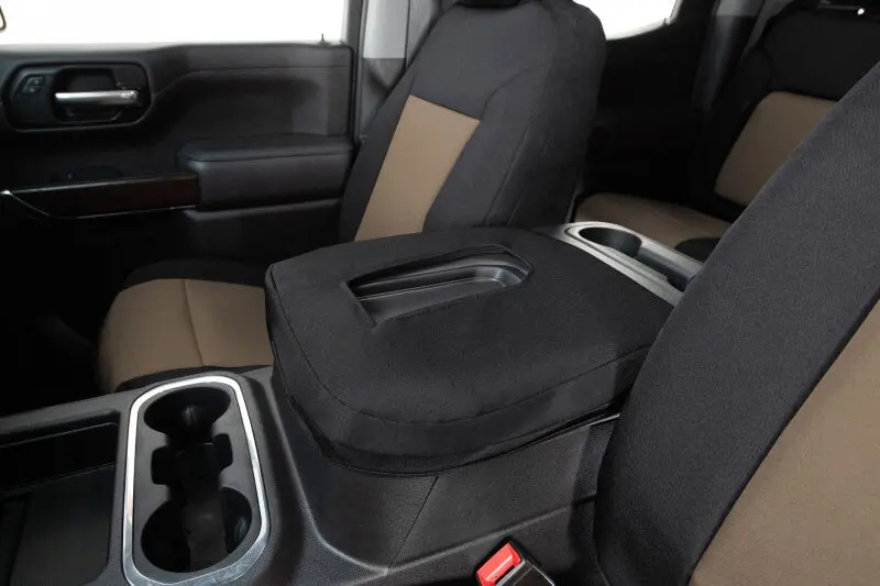 Covercraft Endura Precisionfit Second-Row Seat Covers For 2020–2024 Jeep Gladiator – Tan/Black 1