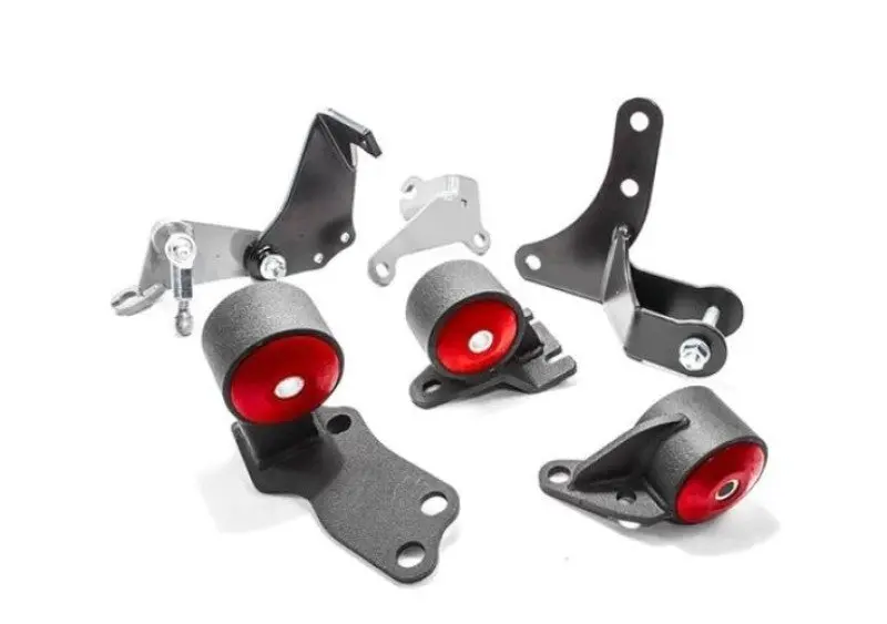 Innovative Black Steel Engine Mounts With 75A Bushings For 1988–1991 Honda Civic D-Series (Pre-1992 Hydro Mounts) 1