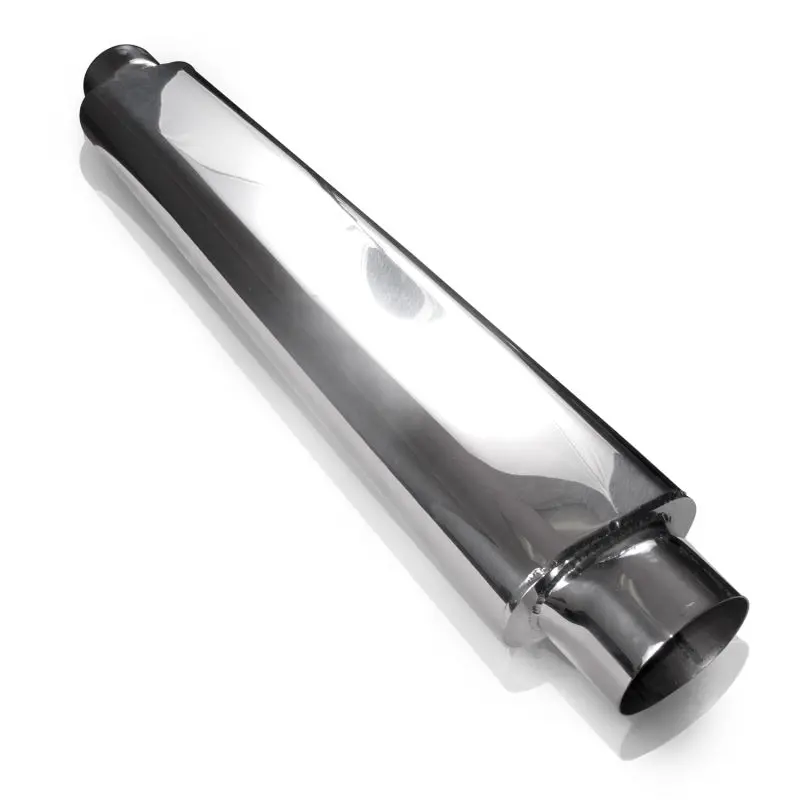 Stainless Works Smooth Oval Muffler – 24" Length, 2.5" Id Inlet/Outlet 1