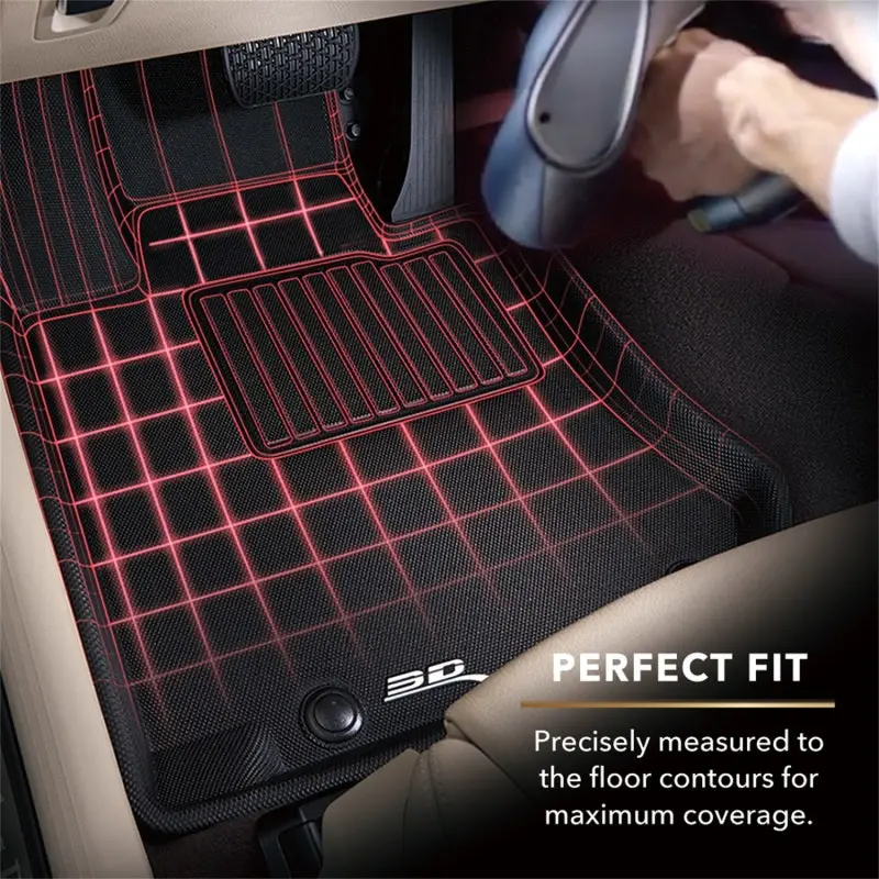 3D Maxpider Custom Fit 2Nd Row Floor Mats For 2010–2016 Buick Lacrosse Kagu – Black 2