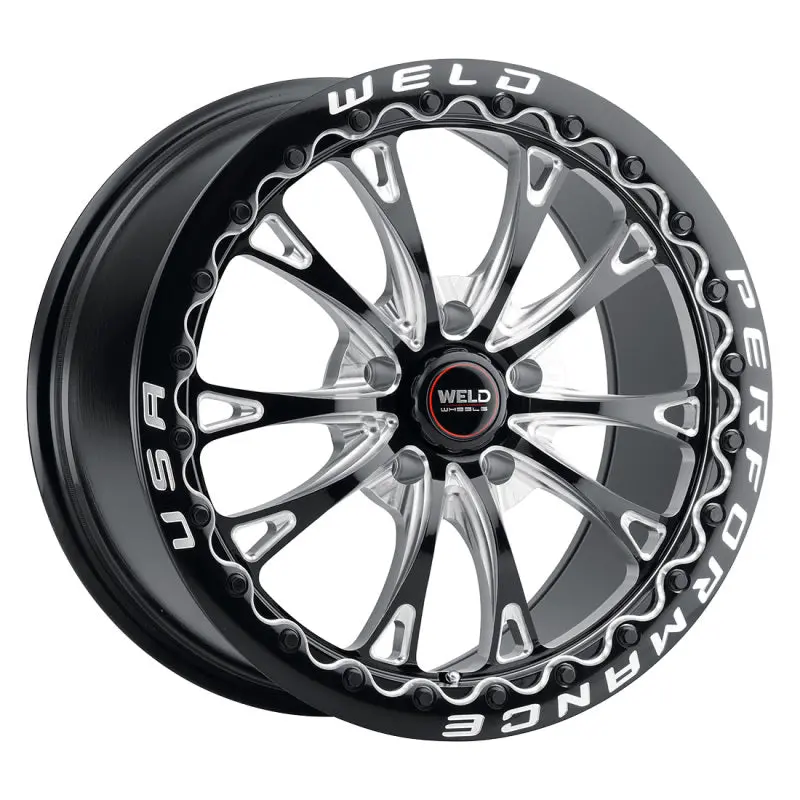 Weld S908 Belmont Drag Beadlock Wheel – 18X10", 5X112Mm, +40Mm Offset, 7.1" Backspace, Gloss Black, 78.1Mm Hub Bore 1
