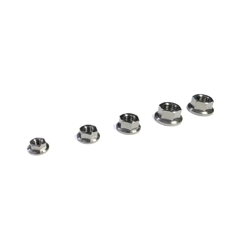 Ticon Titanium Flanged Nut – M10X1.25, 17Mm Hex, 6-Point Head 1
